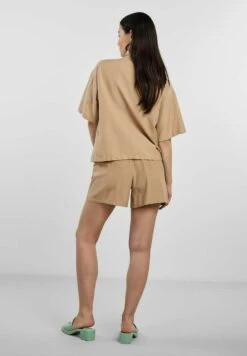 Pieces Kurzarm Pcmilano 2 4 - Overhemdblouse - Beige Mottled Beige -Pieces f641eca813e64b64bdc7ab813b244d7f