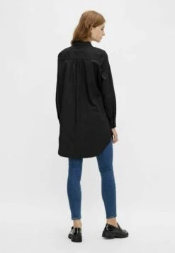 Pieces Pcnoma LongShirt - Overhemdblouse - Black -Pieces f75188a4d3814081ae4532293ec60154