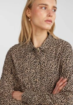 Pieces Langarm Nova - Overhemdblouse - Silver Mink -Pieces fa51d47bec86445bb57bee798491dec7