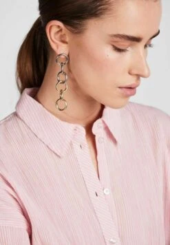 Pieces Met Korte Mouwen Longline - Overhemdblouse - Begonia Pink -Pieces fe56af8abd0b4701a6e8ddf457803104